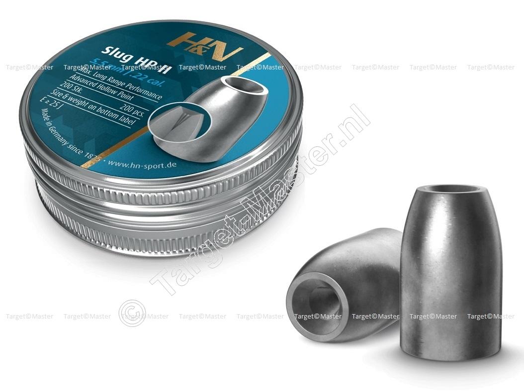 H&N Slug HP II 5.50mm .217 Luchtdruk Kogeltjes 1.75 gram, 27 grain blikje 200